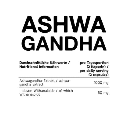Ashwagandha-Extrakt 1000 mg mit Withanoliden, Nahrungsergänzungsmittel für Sport und Gesundheit