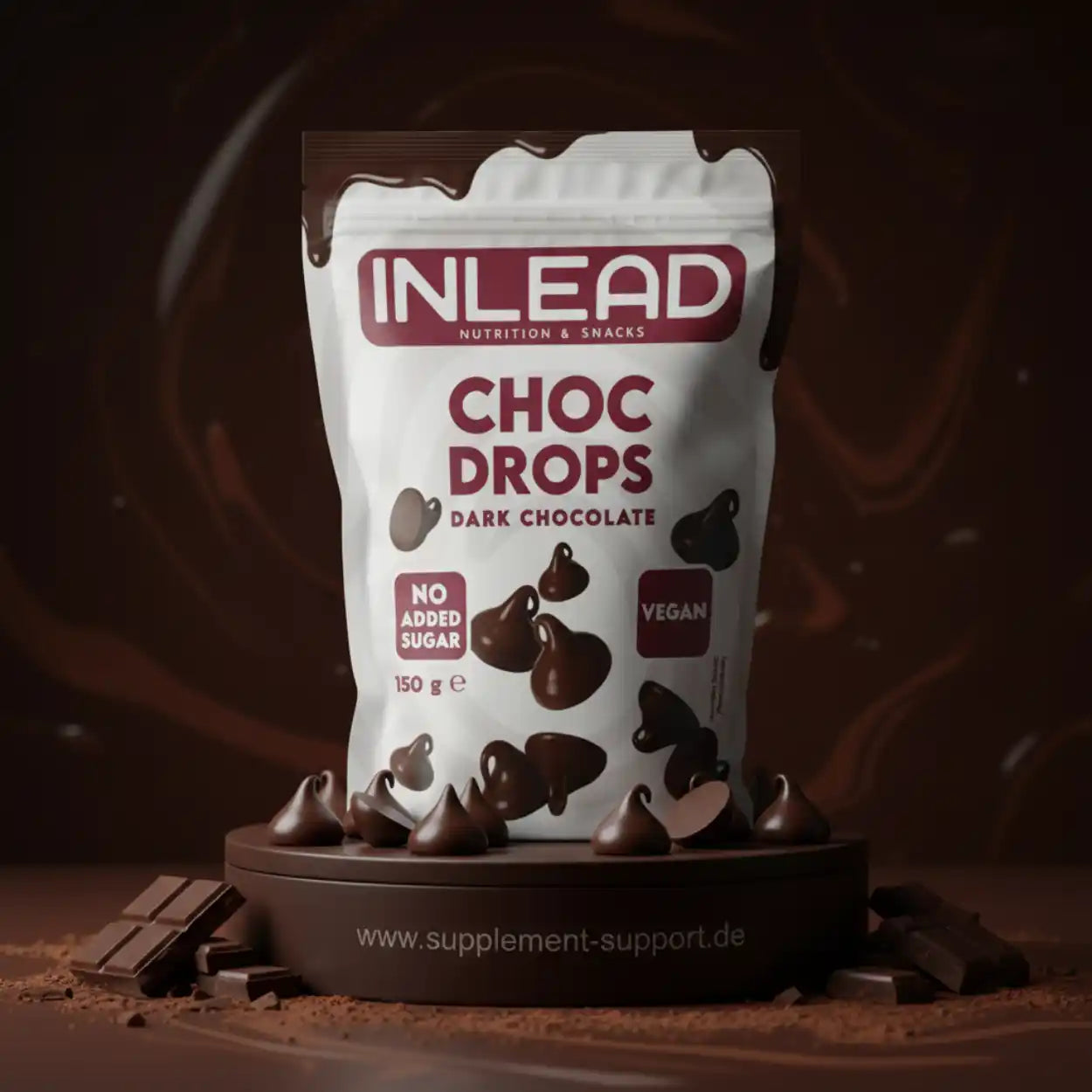 Inlead Choc Drops 150g - Vegan