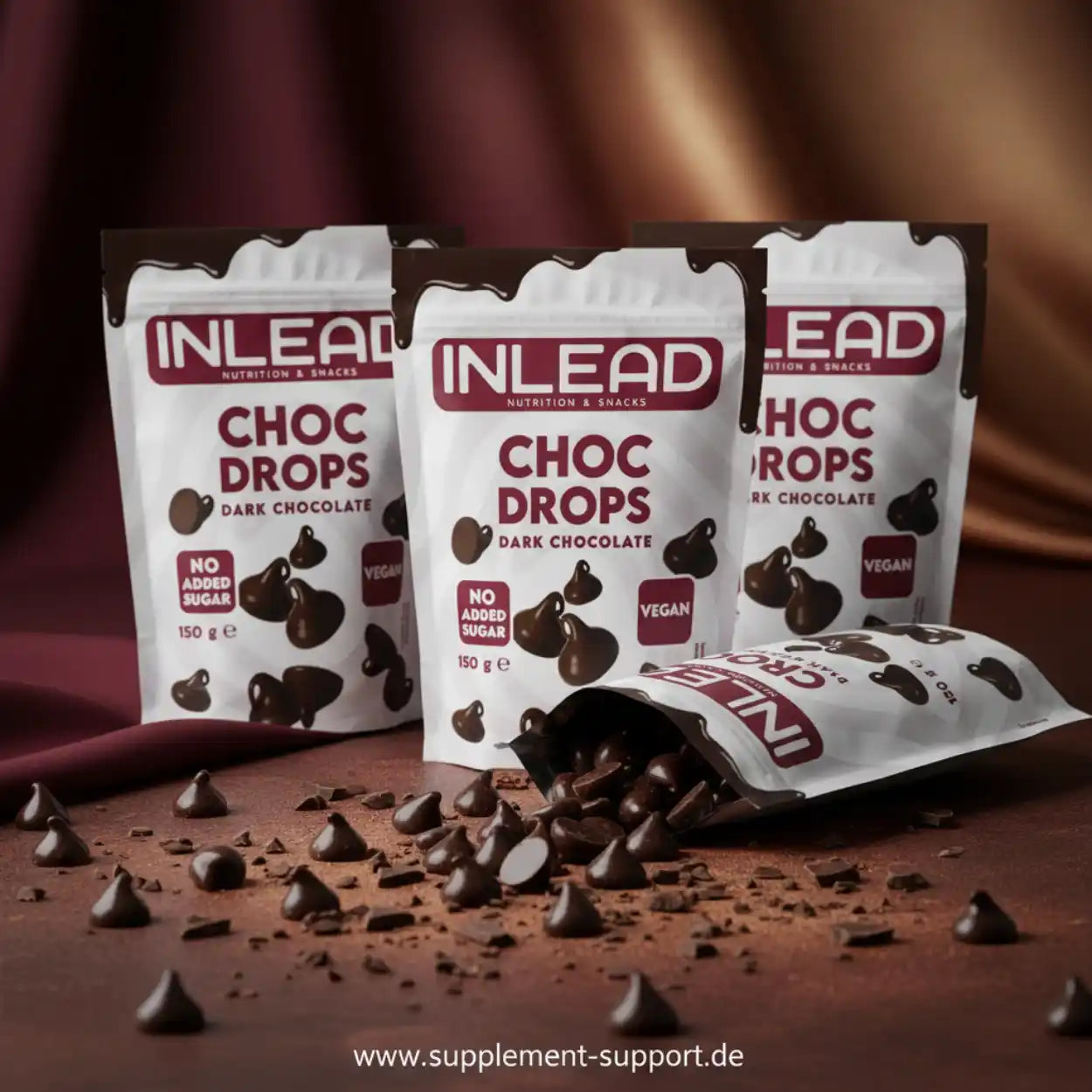 Inlead Choc Drops 150g - Vegan