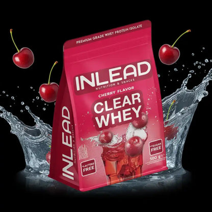 INLEAD Clear Whey Protein Isolate Kirschgeschmack, zuckerfrei, laktosefrei, 500g