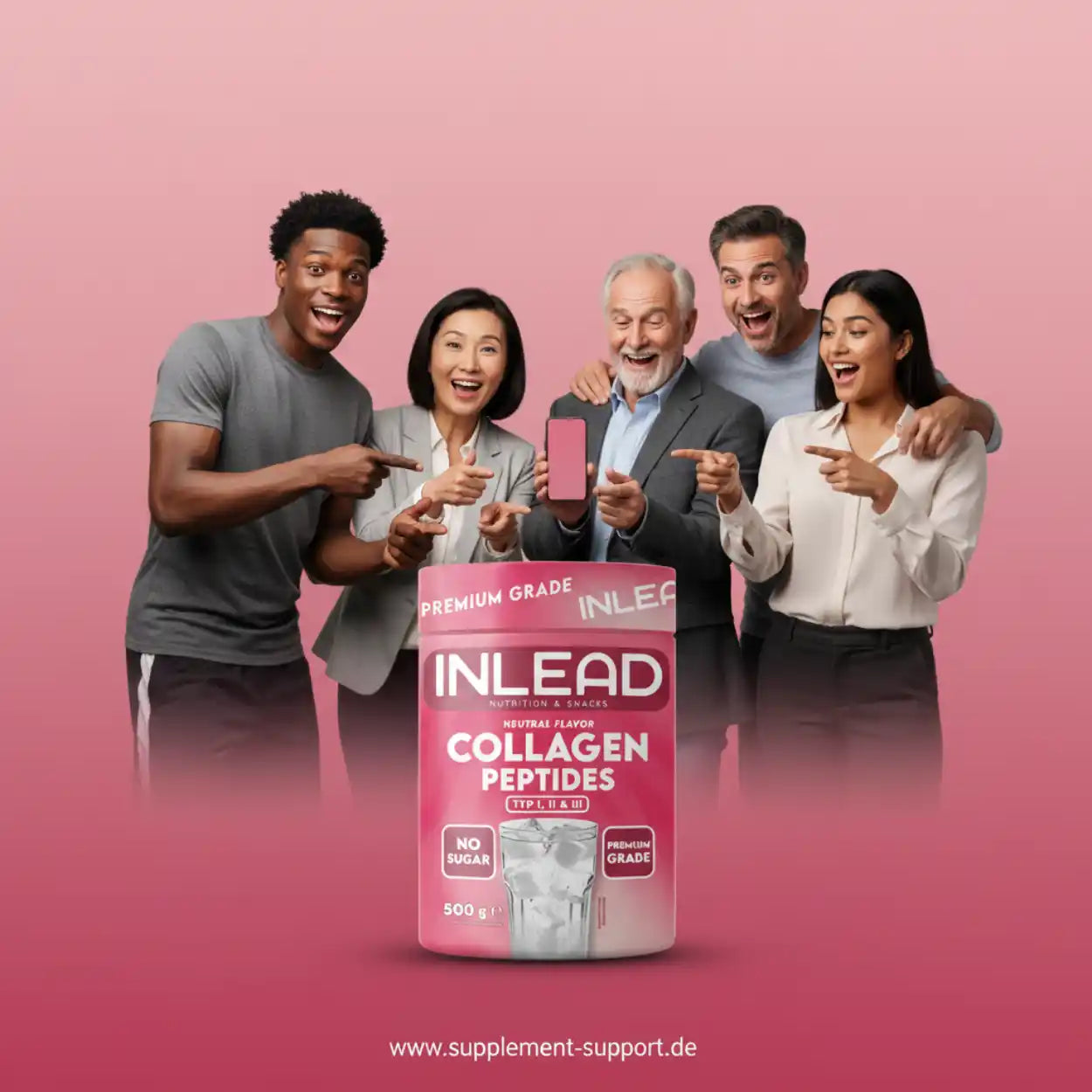 Inlead Collagen Peptides 500g - Supplement Support