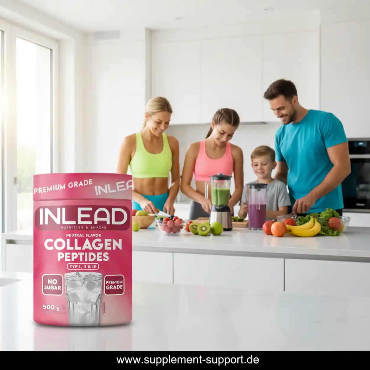 Inlead Collagen Peptides 500g - Supplement Support