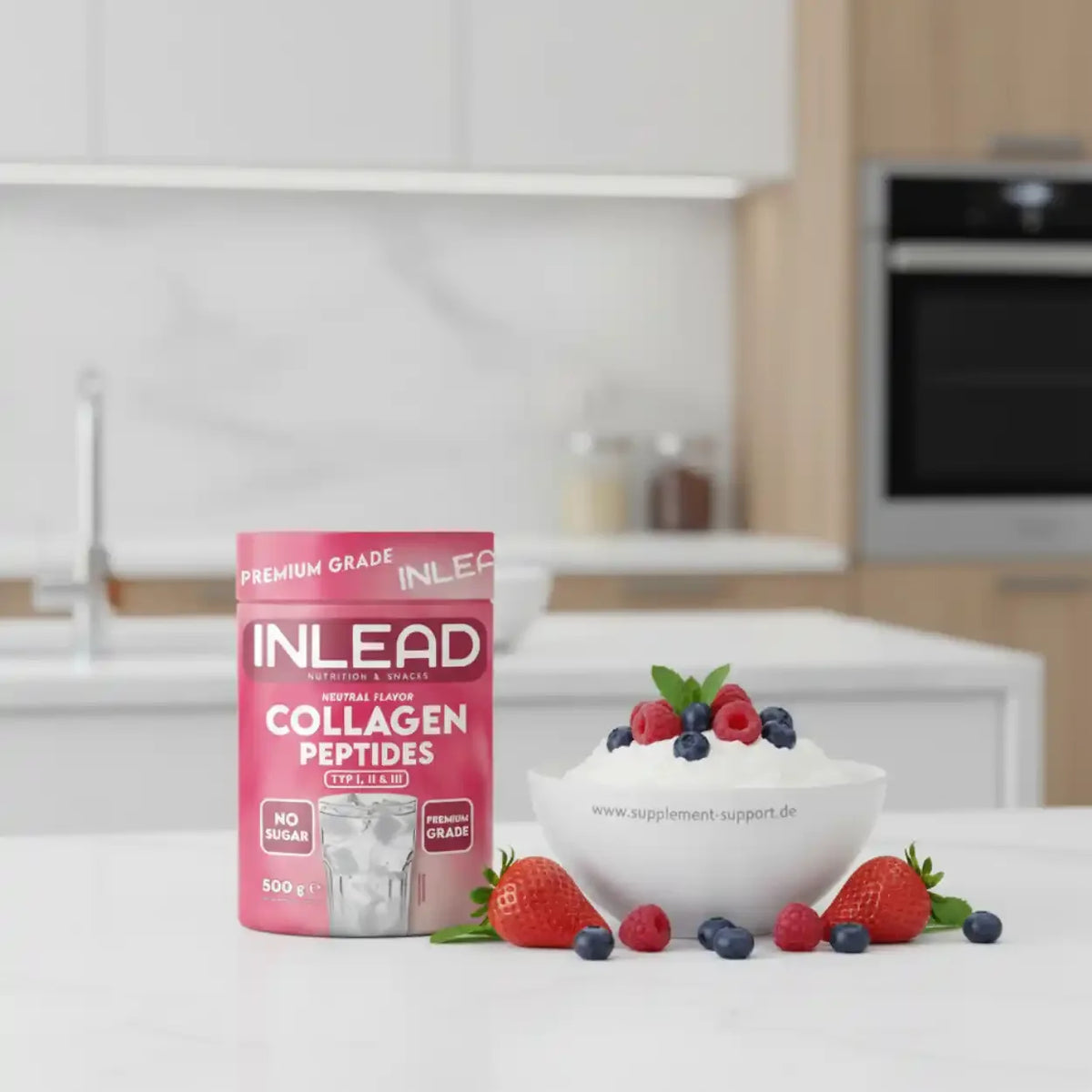 Inlead Inlead Collagen Peptides 500g – Hochwertiges Kollagenhydrolysat ...
