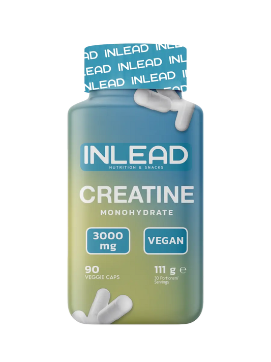 INLEAD Creatine Monohydrate 3000mg, 90 vegane Kapseln, Sportnahrung Supplement