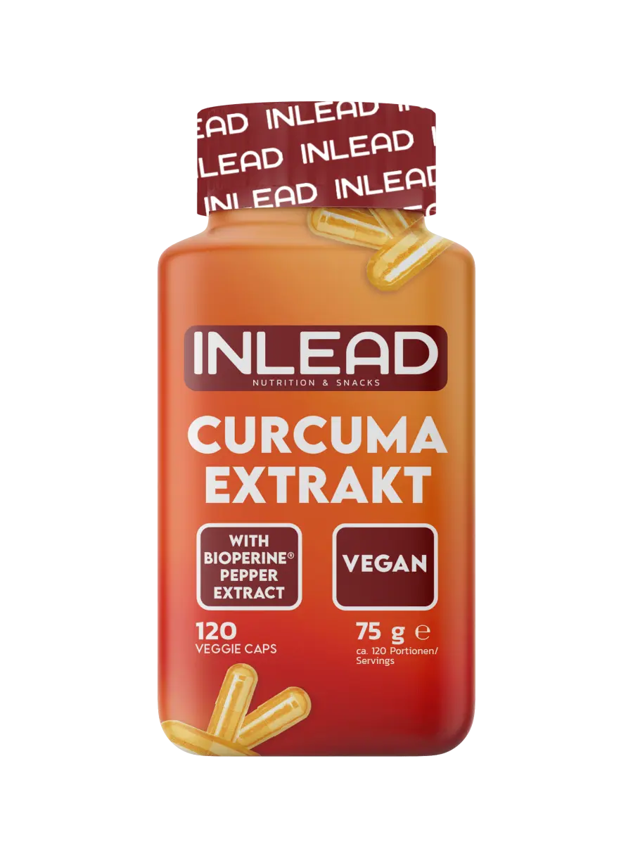 INLEAD Curcuma Extrakt mit Bioperine, vegan, 120 Veggie Caps für Nahrungsergänzung