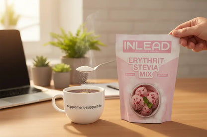 Erythrit Stevia Mix von INLEAD zum Süßen von Kaffee, zuckerfrei und kalorienarm, ideal für Sportler und Gesundheitsbewusste