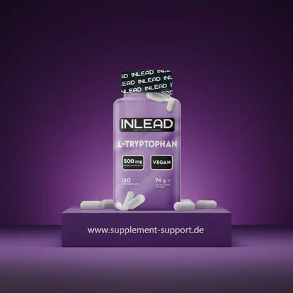 INLEAD L-Tryptophan 500 mg Veggie Caps, vegan, 120 Kapseln, Nahrungsergänzungsmittel