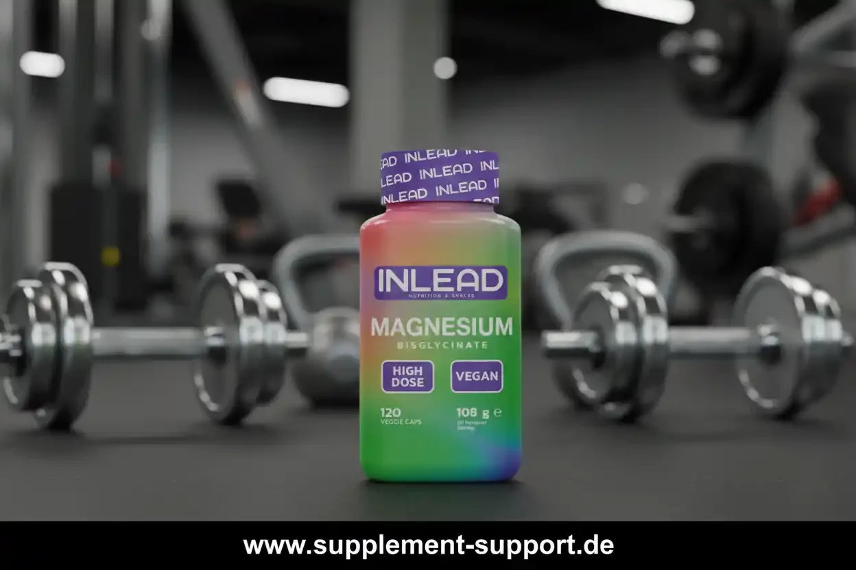 INLEAD Magnesium Bisglycinat High Dose Vegan – Nahrungsergänzung für Sportler im Fitnessstudio
