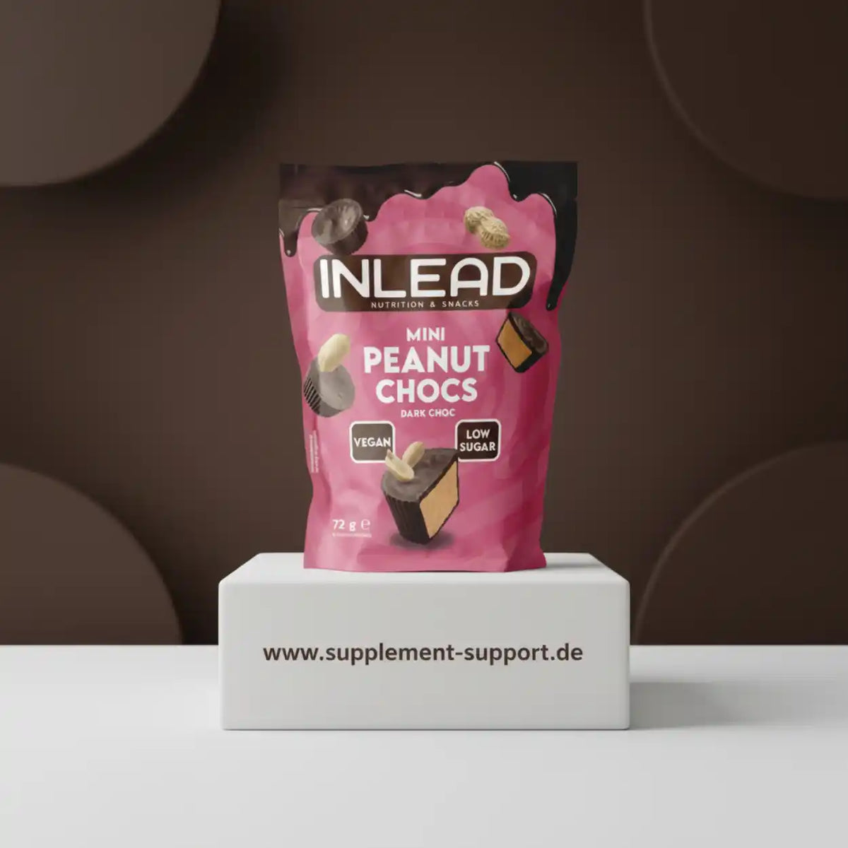 inlead-mini-peanut-chocs-72g-dark-choc_1__11zon - Supplement Support