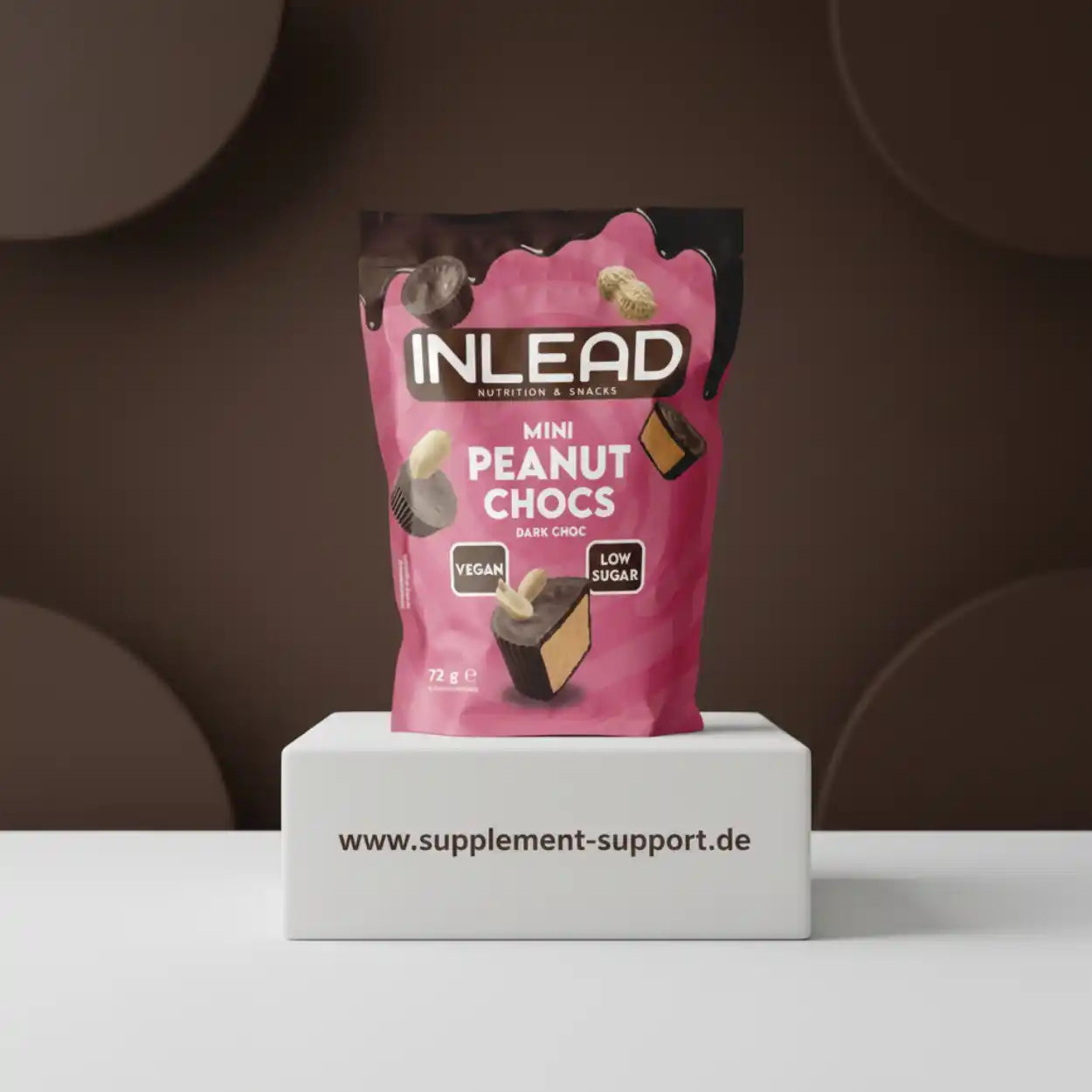 inlead-mini-peanut-chocs-72g-dark-choc_1__11zon - Supplement Support