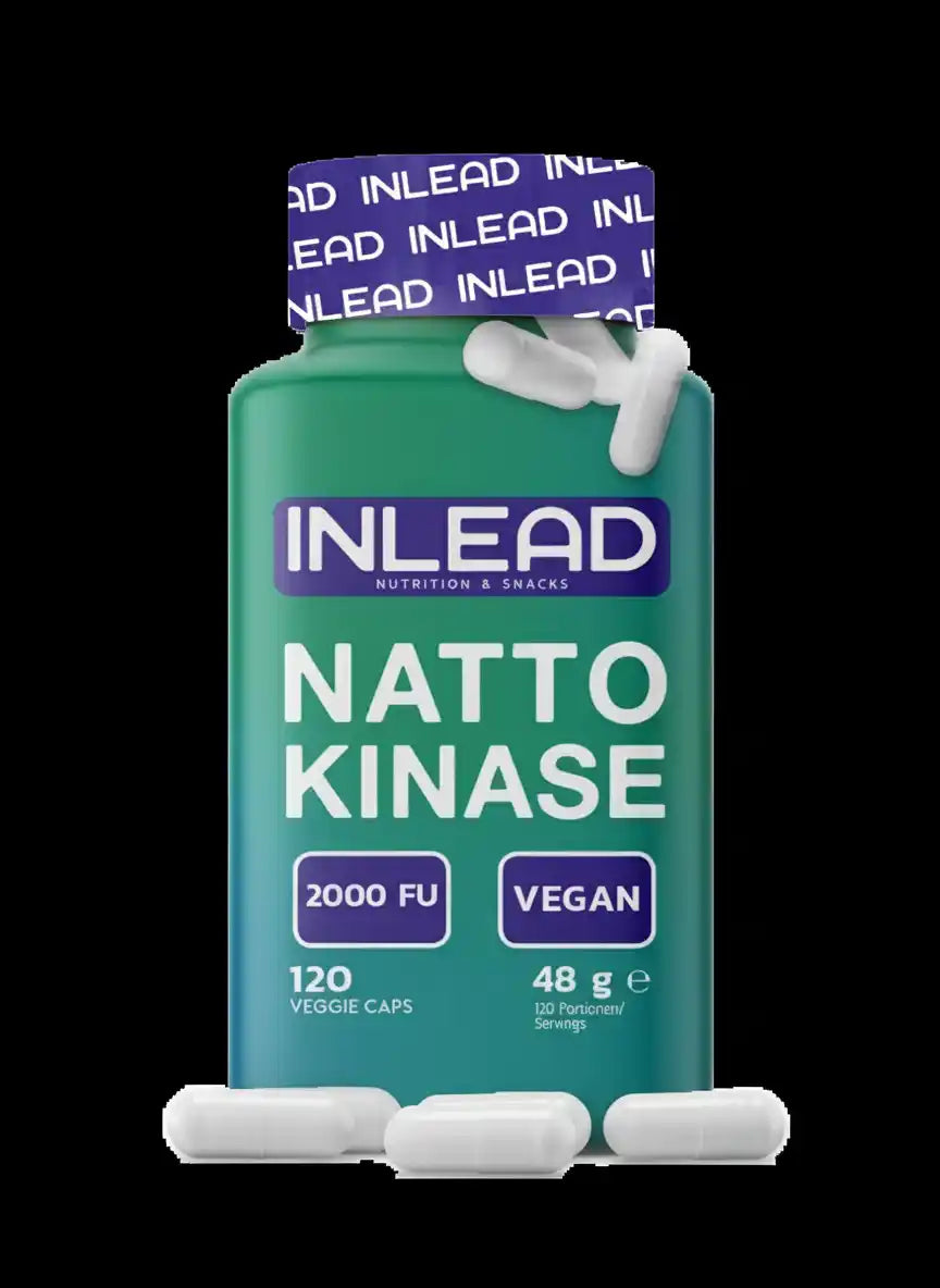 INLEAD Nattokinase 2000 FU vegan Kapseln, 120 Veggie Caps für Nahrungsergänzung und Sportnahrung
