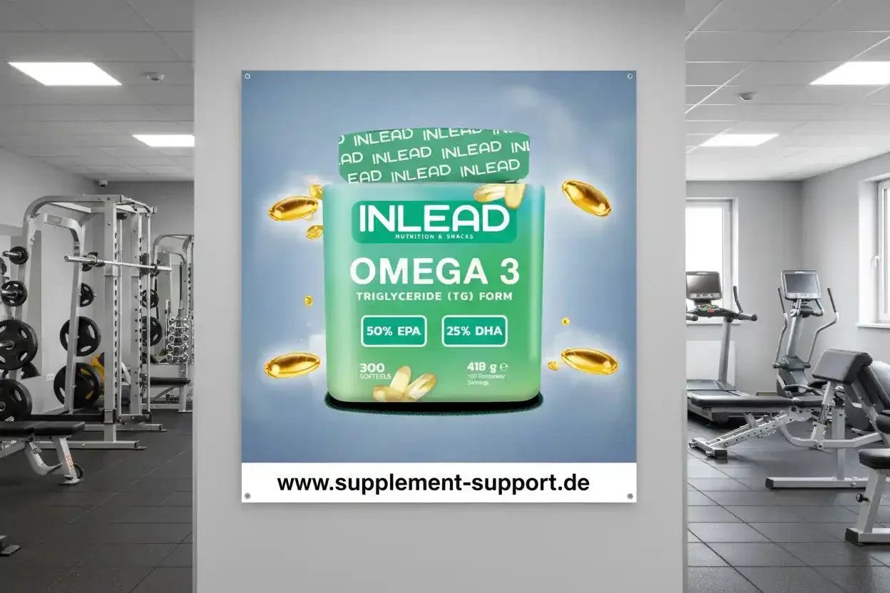 INLEAD Omega-3 Triglycerid-Form mit 50% EPA & 25% DHA, 300 Softgels – Nahrungsergänzung für Sportler im Fitnessstudio