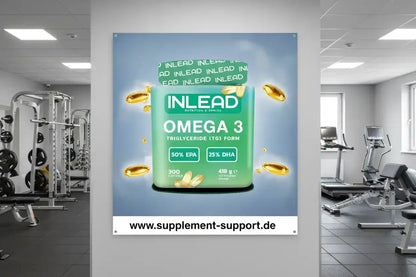 INLEAD Omega-3 Triglycerid-Form mit 50% EPA & 25% DHA, 300 Softgels – Nahrungsergänzung für Sportler im Fitnessstudio