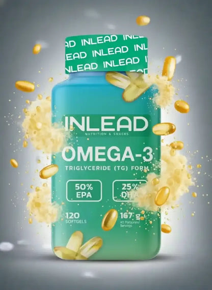 INLEAD Omega-3 Triglycerid-Form Softgels mit EPA & DHA – Nahrungsergänzungsmittel für Gesundheit & Fitness