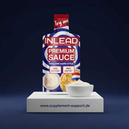 INLEAD Premium Sauce Holland Mayo Style, 85% weniger Kalorien, 90% weniger Fett, ideal für Sportnahrung und Snacks