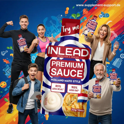 INLEAD Premium Sauce Holland Mayo Style – 85% weniger Kalorien, 90% weniger Fett. Perfekt für Sportler & Gesundheitsbewusste.
