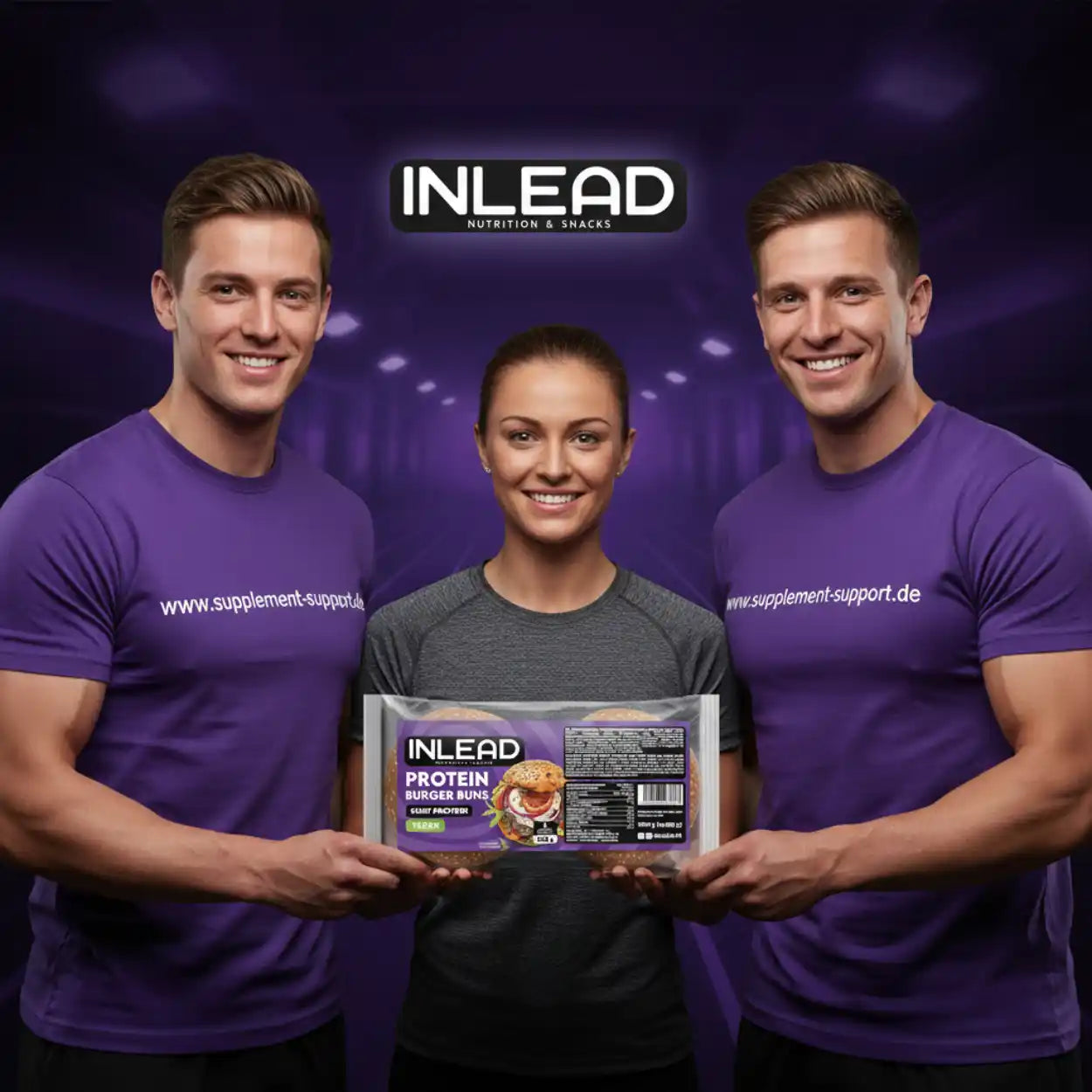 INLEAD Protein Burger Buns – Hochwertige Sportnahrung mit Eiweiß für Fitness & Muskelaufbau
