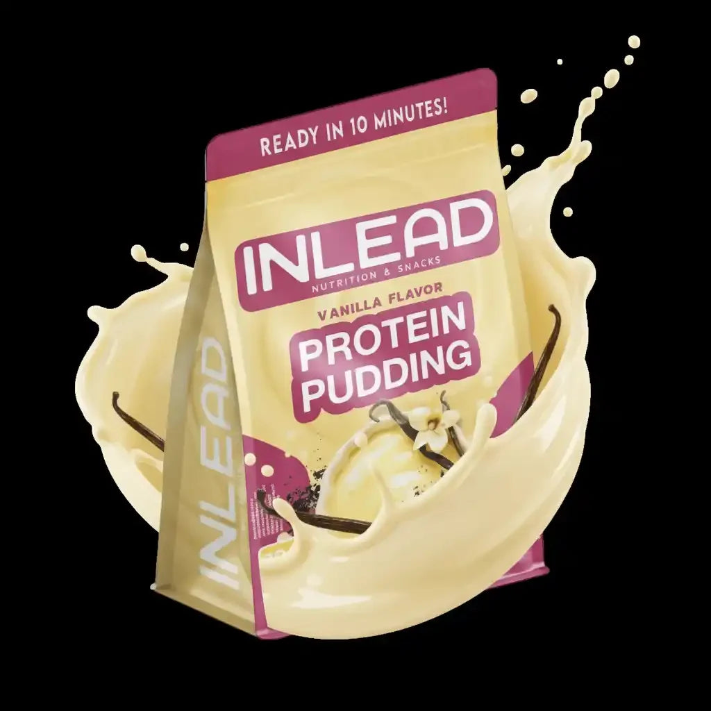 INLEAD Protein Pudding Vanille, schneller Snack mit Eiweiß, bereit in 10 Minuten, ideal für Sportler