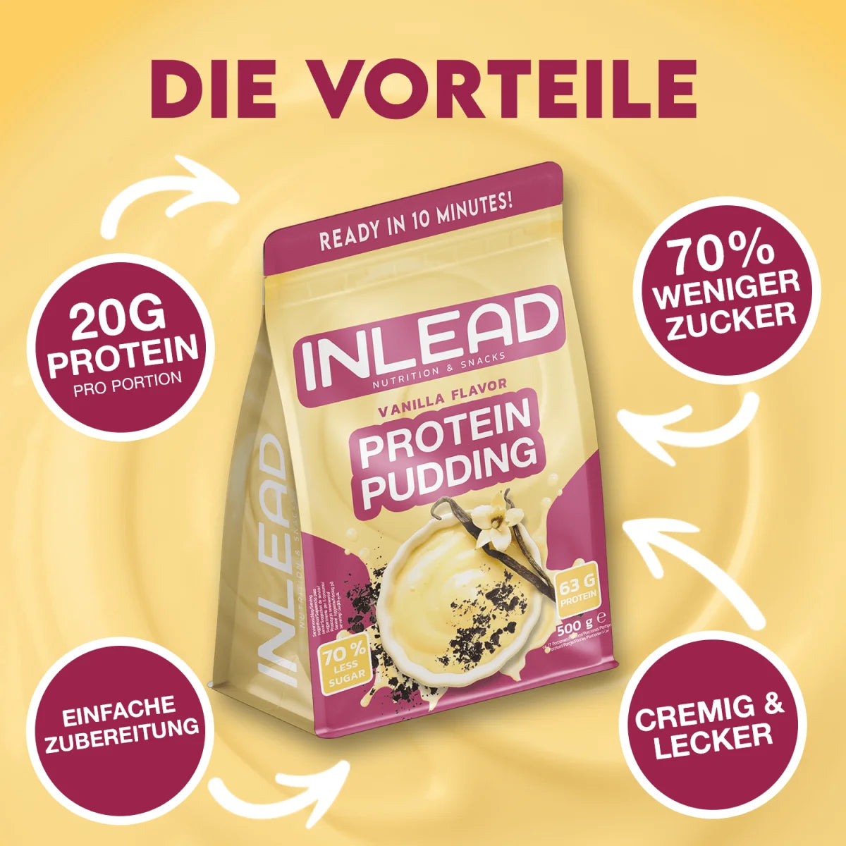 Inlead Protein Pudding 500 g
