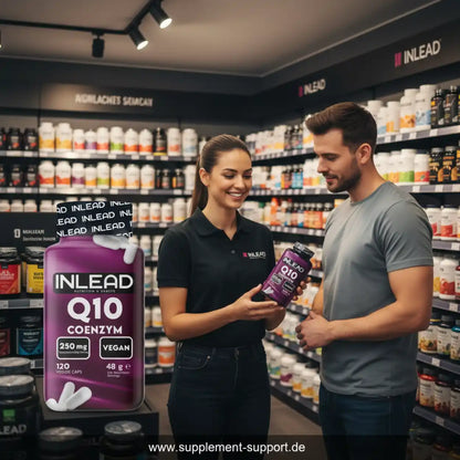 INLEAD Q10 Coenzym Vegan Kapseln in Supplement-Shop, Beratung durch Mitarbeiterin