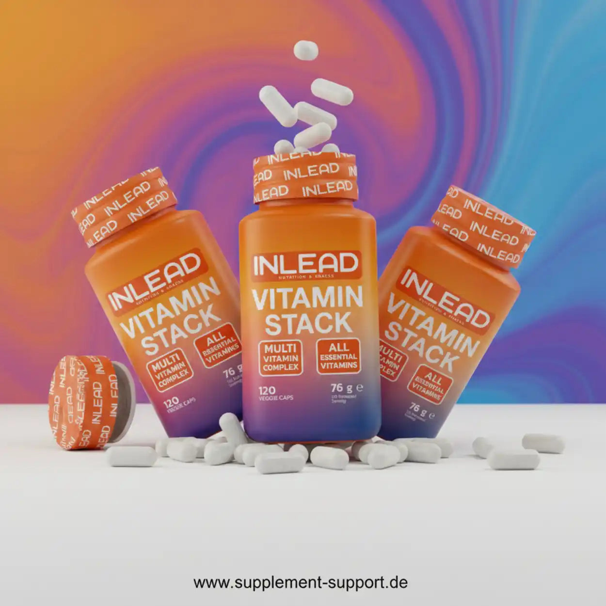 INLEAD Vitamin Stack – Multi Vitamin Complex mit allen essentiellen Vitaminen, 120 Veggie Caps