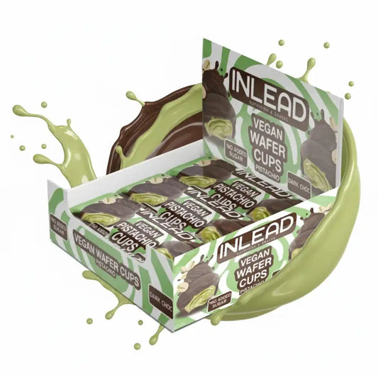 Inlead Wafer Cups 15x50 g Vegan Pistachio Dark Choc
