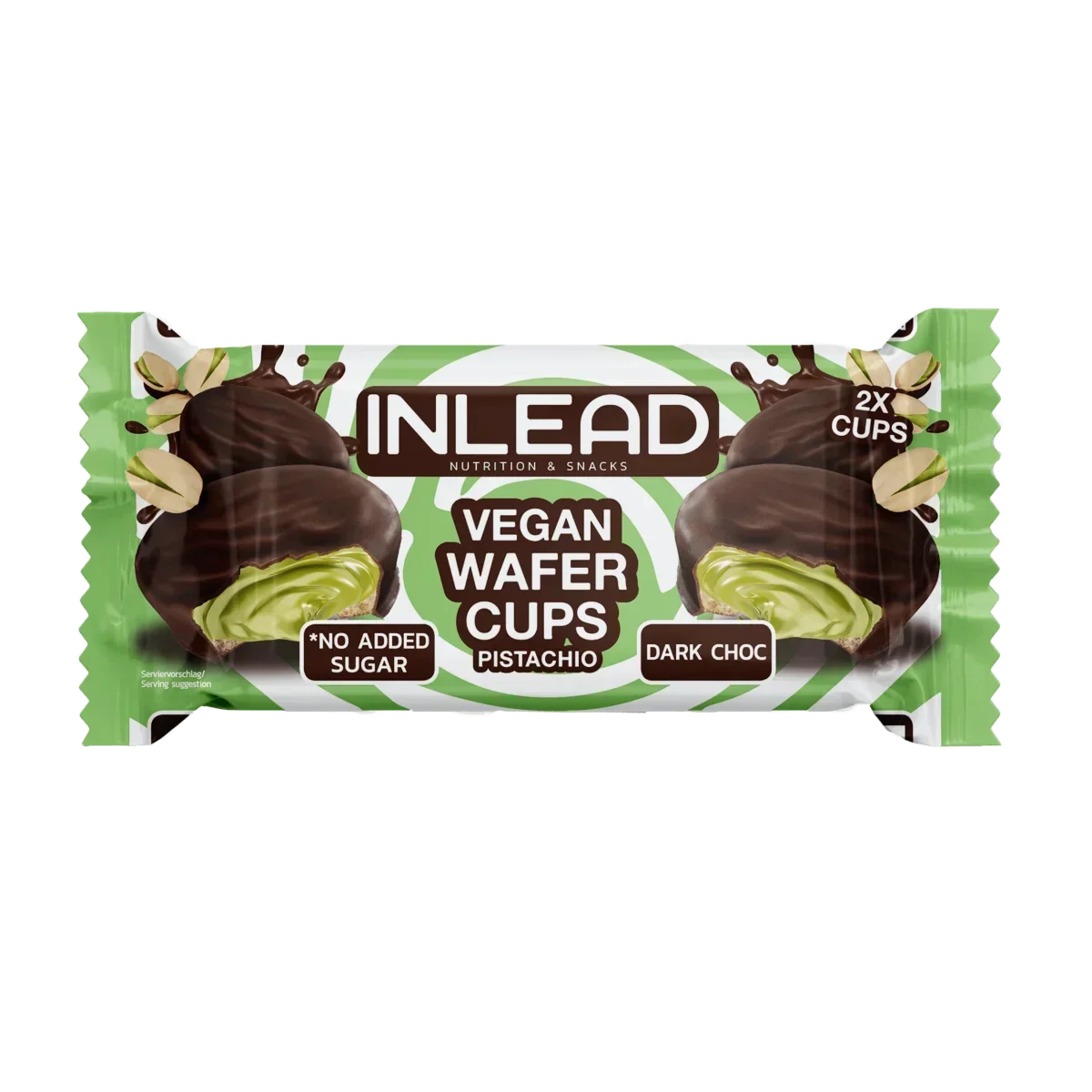 Inlead Wafer Cups 15x50 g Vegan Pistachio Dark Choc