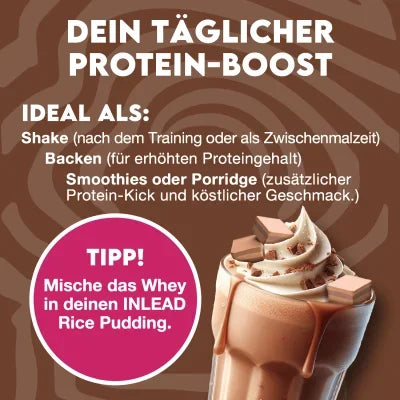 Protein-Boost Shake mit Schokolade & Whey für Training, Smoothies oder Porridge – ideal als täglicher Protein-Kick