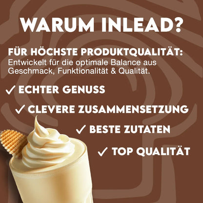 Leckeres Proteinshake mit Sahne und Waffel – hohe Qualität, beste Zutaten, echter Genuss