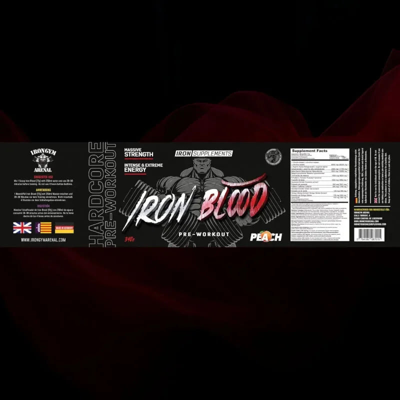 Iron Blood Pre-Workout Booster 340g - Supplement Support