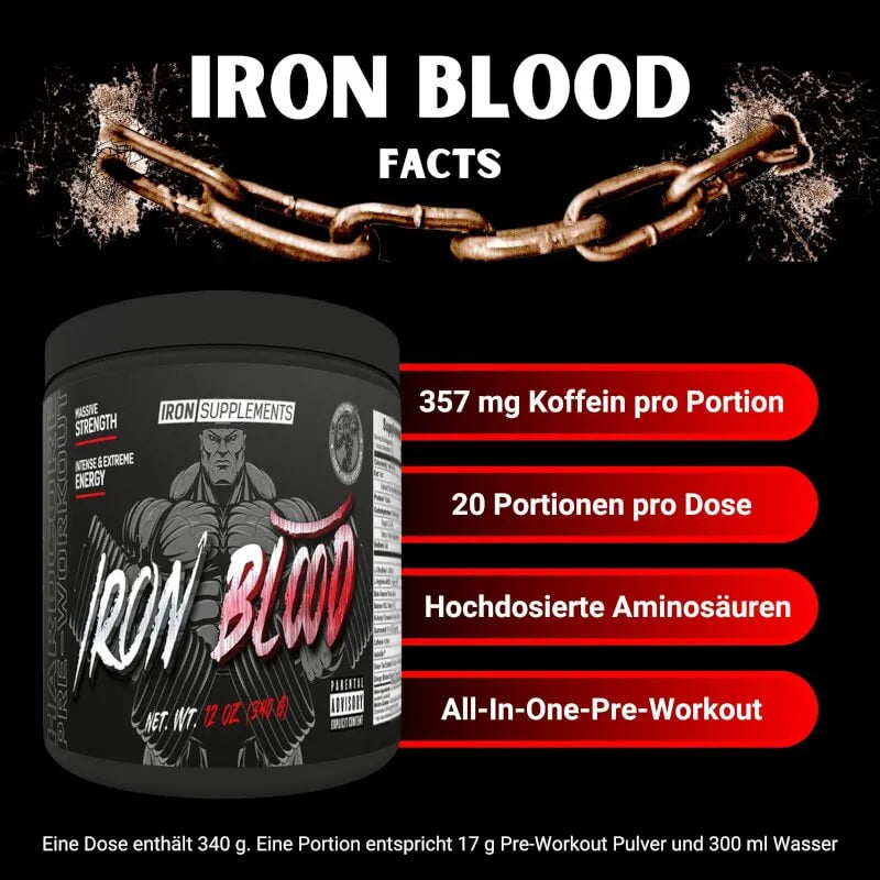 Iron Blood Pre-Workout Booster 340g