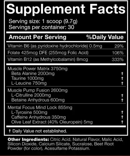 JNX The SHADOW Pre Workout Booster 270g