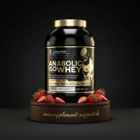 Anabolic IsoWhey Proteinpulver mit Erdbeeren – hochwertige Sportnahrung für Muskelaufbau