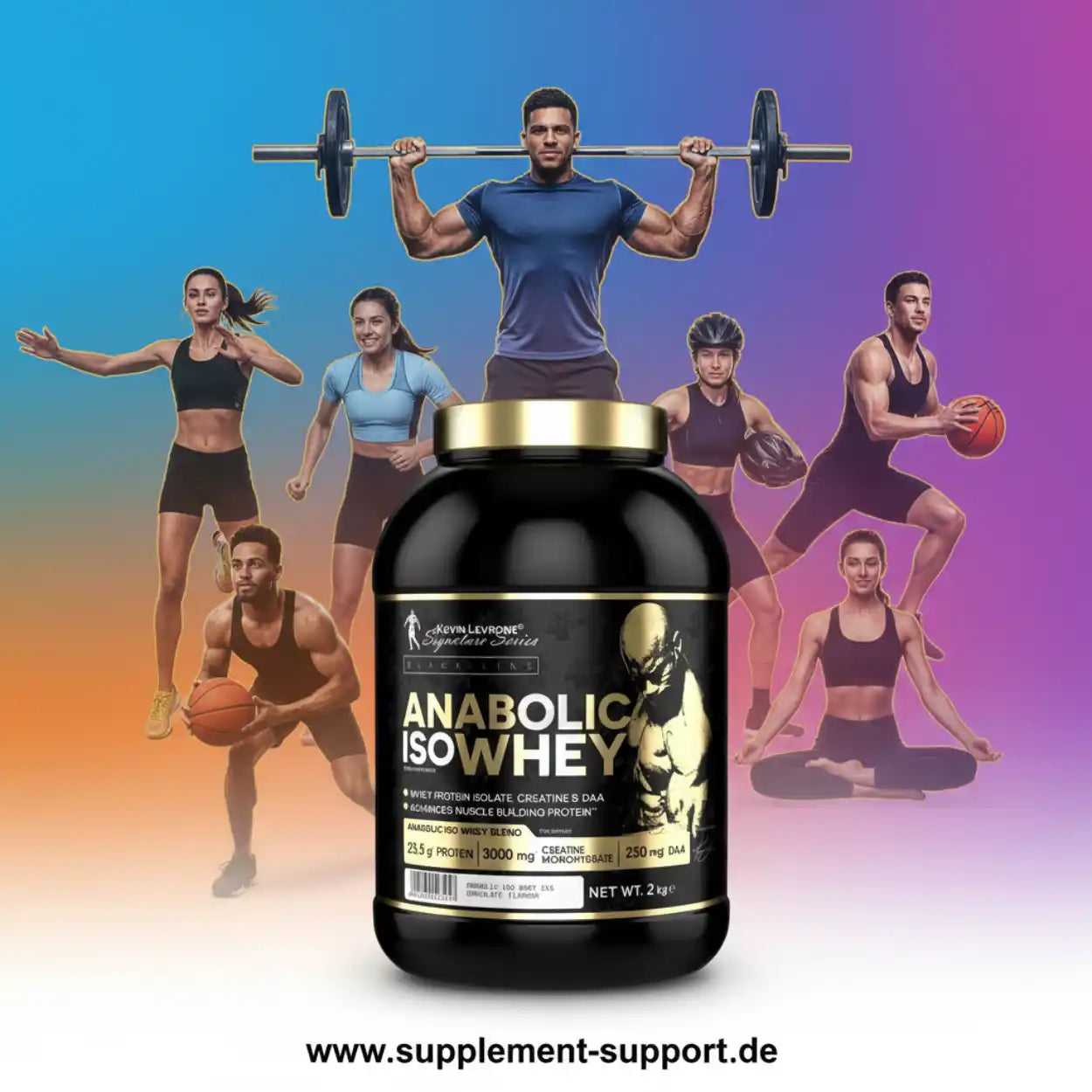 Anabolic IsoWhey Protein für Muskelaufbau mit Kreatin und DAA, ideal für Sportler und Fitnessbegeisterte