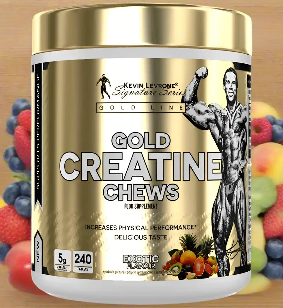 Gold Creatine Chews – Nahrungsergänzung für mehr Kraft & Leistung, exotischer Geschmack, 240 Kautabletten