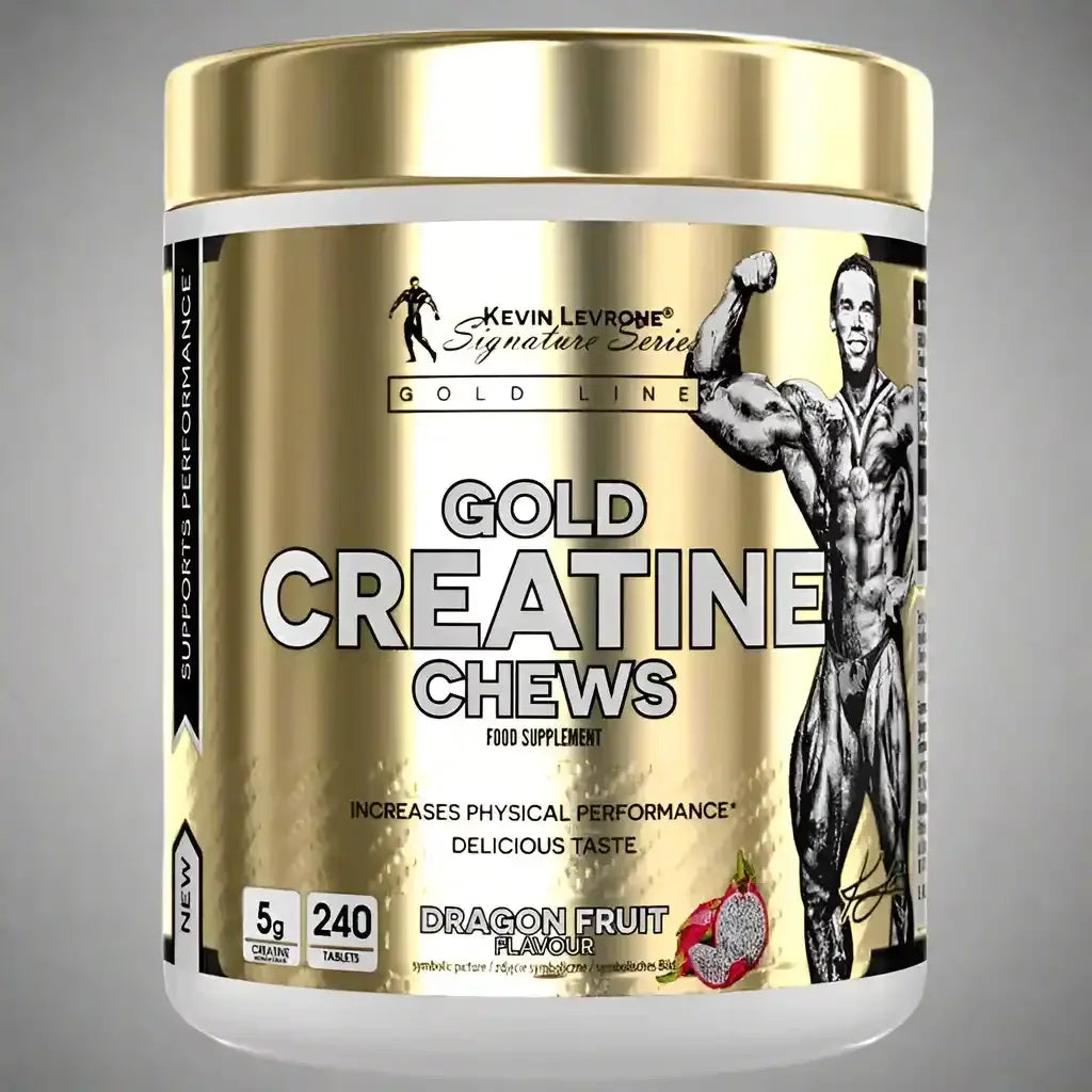 Gold Creatine Chews, Dragon Fruit Geschmack, Nahrungsergänzung für mehr Leistung, 240 Kautabletten