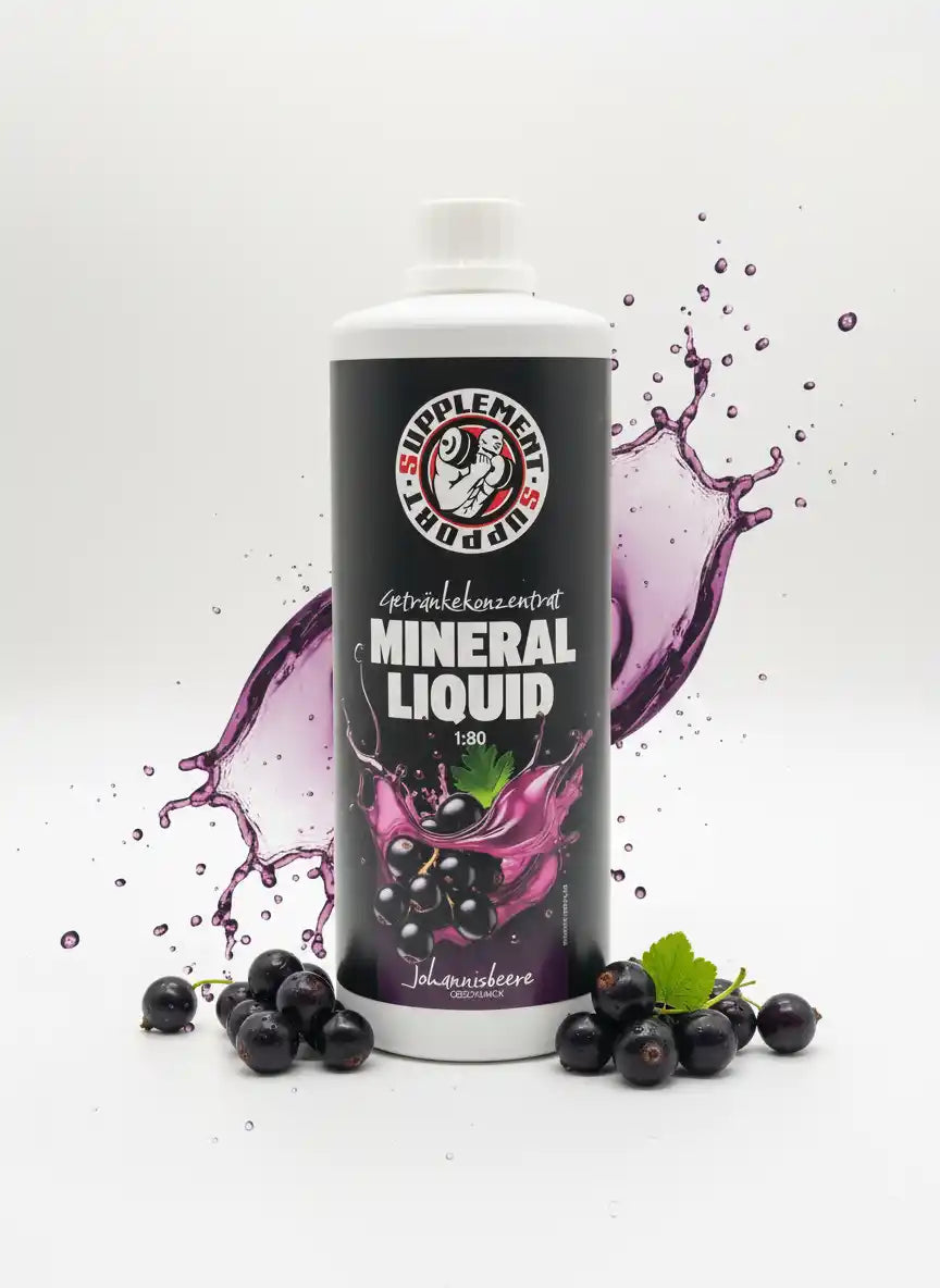 Mineral Liquid Getränkekonzentrat Johannisbeere, Nahrungsergänzung mit Vitaminen und Mineralstoffen