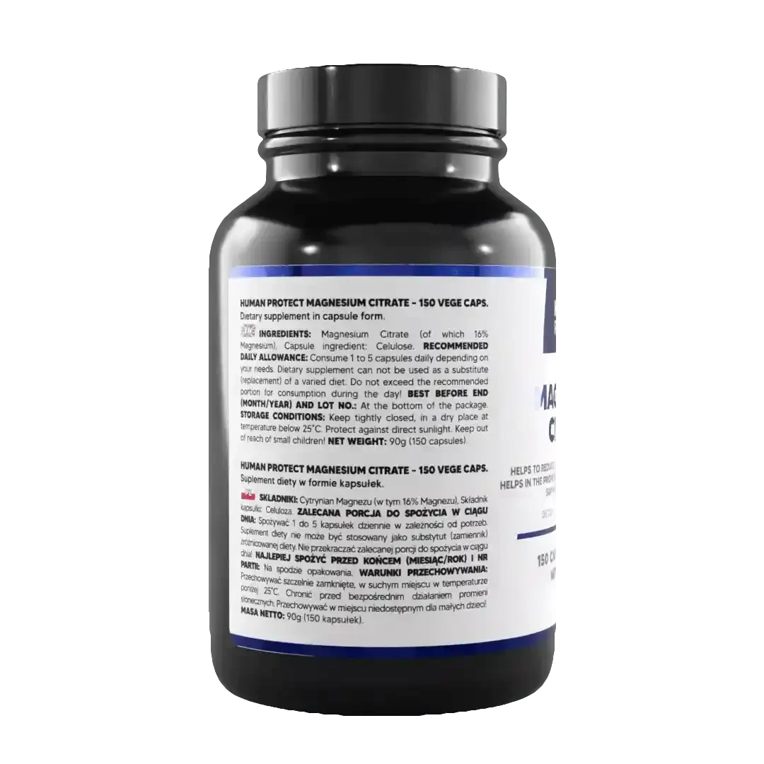 Magnesium Citrat 150 caps. 500mg - Supplement Support