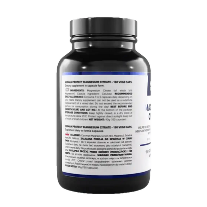Magnesium Citrat 150 caps. 500mg - Supplement Support