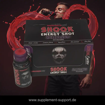 SHOOK Energy Shot Zomberry – Hochwertiger Pre-Workout Booster mit Extreme Energy für Sportler