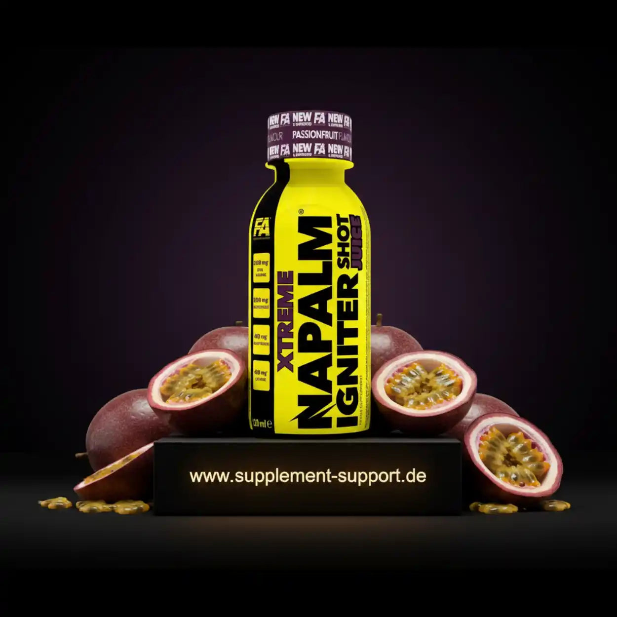 Napalm Xtreme Igniter Shot mit Passionsfrucht-Geschmack – Energiebooster für Sportler