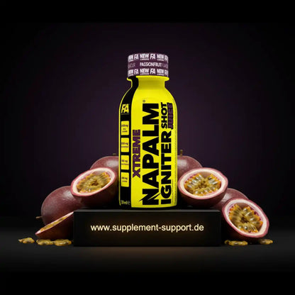 Napalm Xtreme Igniter Shot mit Passionsfrucht-Geschmack – Energiebooster für Sportler
