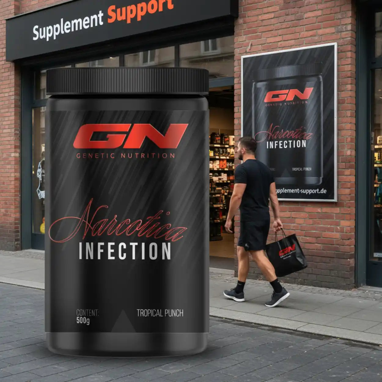 GN Genetic Nutrition Narcotica Infection Tropical Punch, 500g – Sportnahrung vor Supplement Support Shop