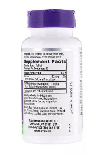 Natrol 5-HTP Time-Release 100 mg, 45 Tabletten - Supplement Support