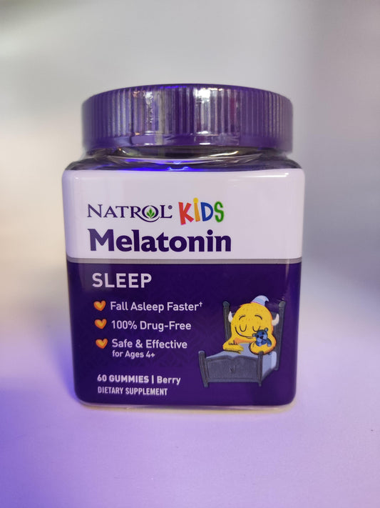 Natrol Kids Melatonin - 1 mg - Beere - 60 Gummies - Supplement Support