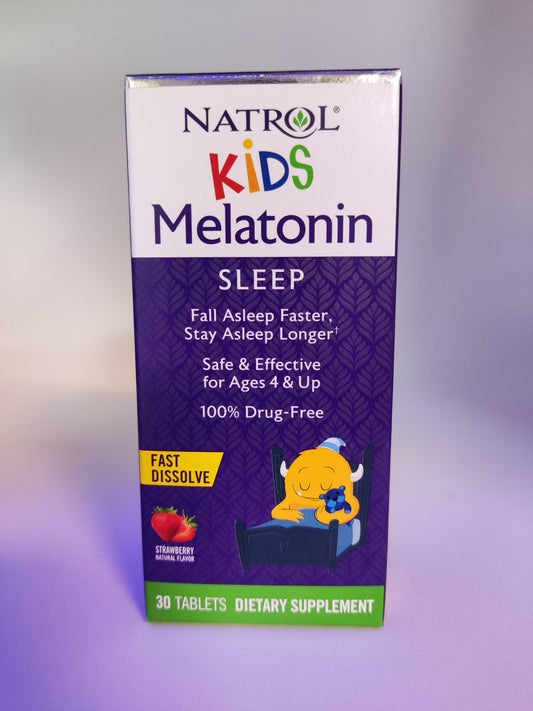 Natrol, Kids, Melatonin Erdbeere 30 Tabletten - Supplement Support