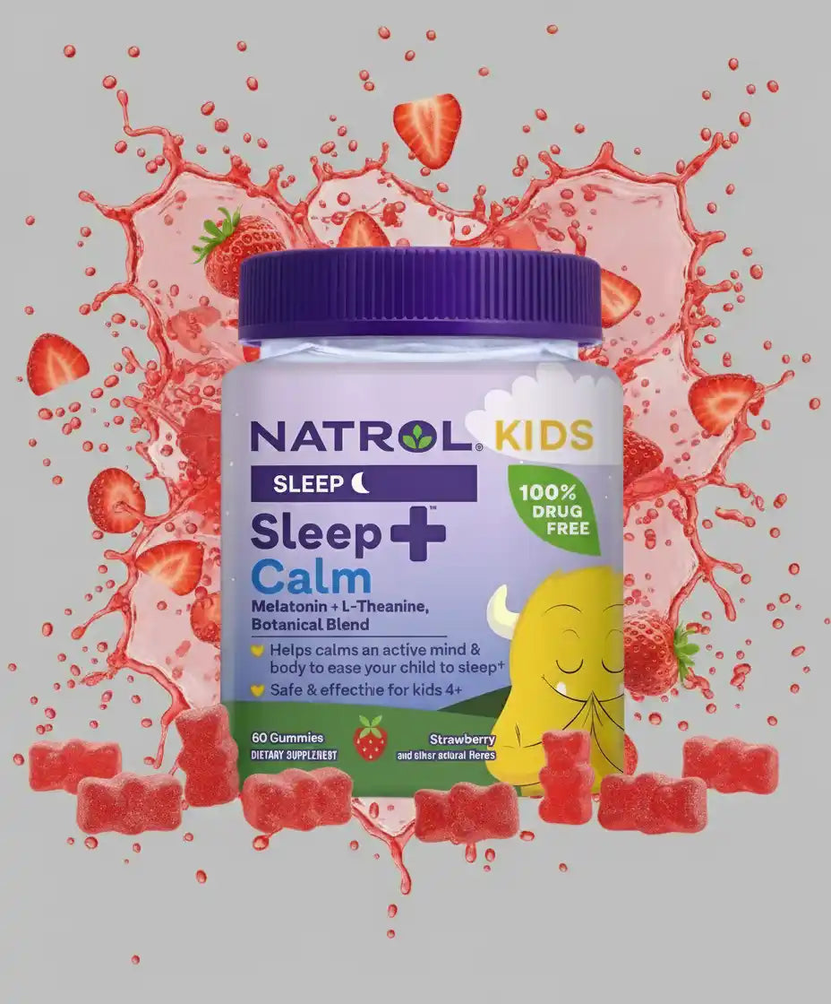 Natrol Kids Sleep+ Calm, Strawberry, 60 Gummis - Supplement Support