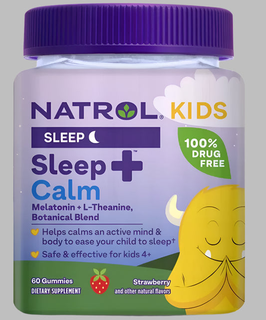 Natrol Kids Sleep+ Calm, Strawberry, 60 Gummis - Supplement Support