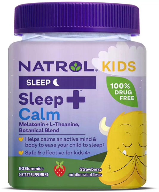 Natrol Kids Sleep+ Calm, Strawberry, 60 Gummis - Supplement Support
