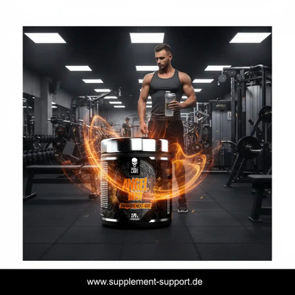 Angel Dust Energiereiches Pre-Workout mit Feuereffekt im Fitnessstudio